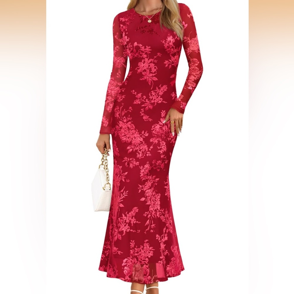 Red Floral Dress